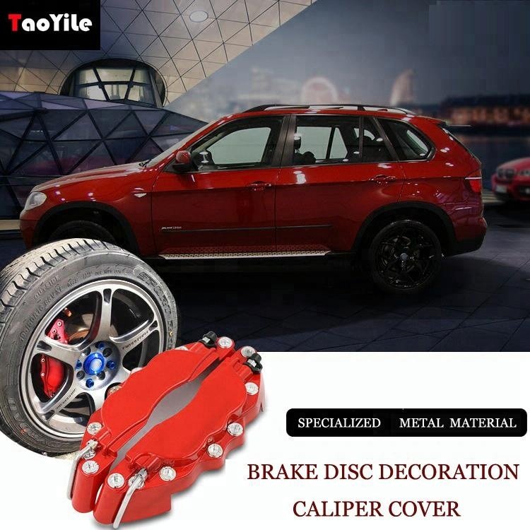 Car Accessories 3 Sizes No logo Front Rear Disk Metal Brake Caliper Cover Kit